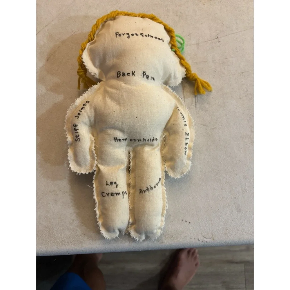 Vintage Over the Hill Lady Symptoms Voo Doo Doll New‎ Without Tags